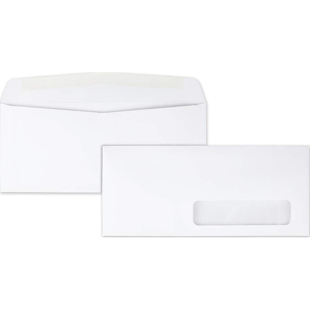 Quality Park - Mailers, Sheets & Envelopes; Type: Business Envelope ; Style: Gummed Flap ; Width (Inch): 9-1/2 ; Length (Inch): 4-1/8 ; Box Quantity: 500 ; Size: 4.13 x 9.5 - Exact Tool & Supply