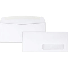 Quality Park - Mailers, Sheets & Envelopes; Type: Business Envelope ; Style: Gummed Flap ; Width (Inch): 9-1/2 ; Length (Inch): 4-1/8 ; Box Quantity: 500 ; Size: 4.13 x 9.5 - Exact Tool & Supply