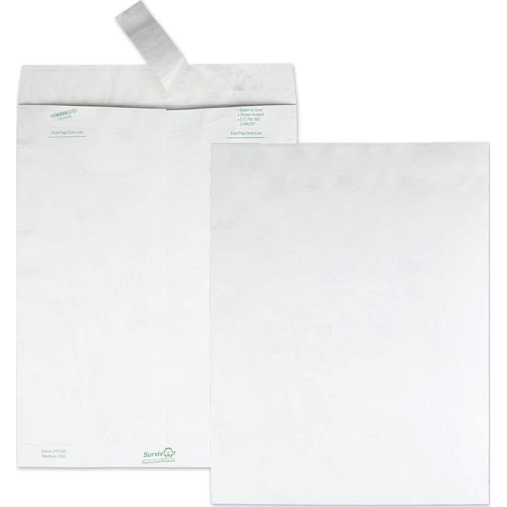 Survivor - Mailers, Sheets & Envelopes; Type: Paper Expansion ; Style: Self Seal ; Width (Inch): 13 ; Length (Inch): 10 ; Box Quantity: 50 ; Size: 10 x 13 - Exact Tool & Supply