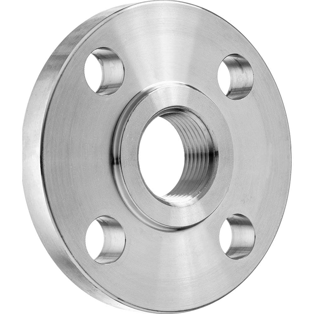 USA Sealing - Stainless Steel Pipe Flanges; Style: Threaded ; Pipe Size: 6 (Inch); Outside Diameter (Inch): 11 ; Material Grade: 304 ; Distance Across Bolt Hole Centers: 9-1/2 (Inch); Number of Bolt Holes: 8.000 - Exact Tool & Supply