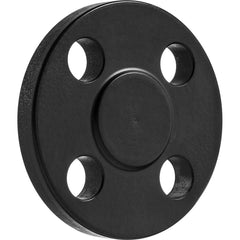 USA Sealing - Black & Galvanized Flanges; Style: Blind Cap ; Pipe Size: 1-1/2 (Inch); Outside Diameter (Inch): 5 ; Distance Across Bolt Hole Centers: 3-7/8 (Inch); Pressure Rating (psi): 150 ; Number of Holes: 4.000 - Exact Tool & Supply