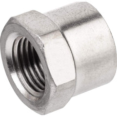 USA Sealing - Brass & Chrome Pipe Fittings; Type: Cap ; Fitting Size: 1/2 x 1/2 ; End Connections: FNPTF x FNPTF ; Material: Brass ; Pressure Rating (psi): 1000 ; Finish/Coating: Nickel Plated - Exact Tool & Supply