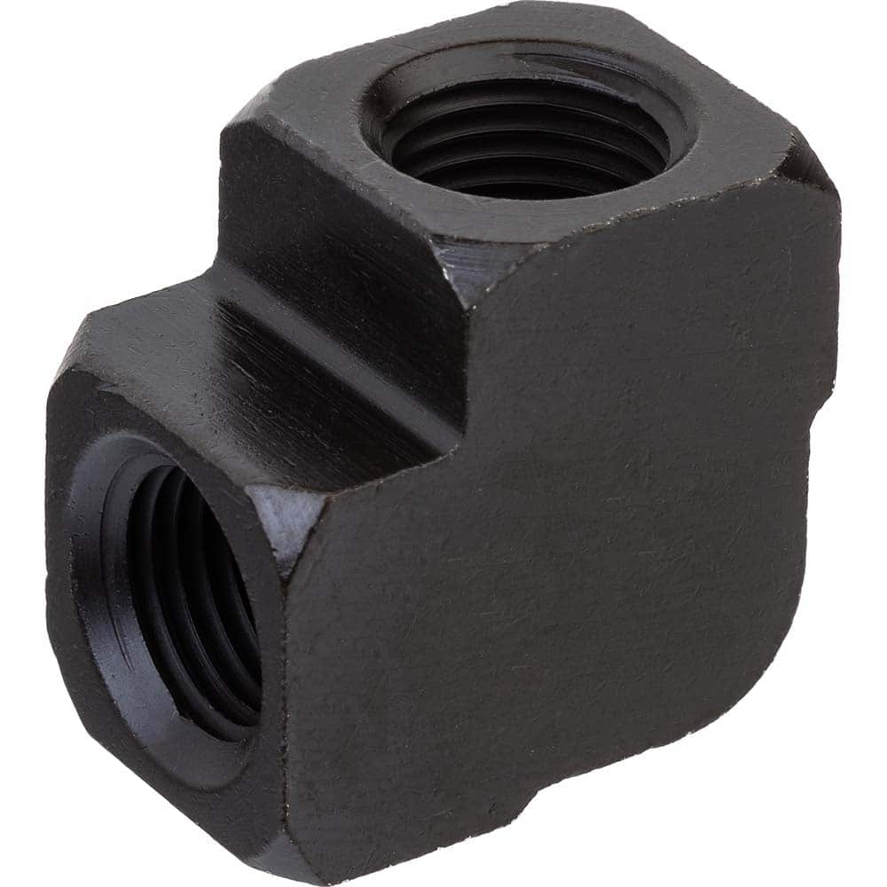 USA Sealing - Brass & Chrome Pipe Fittings; Type: 90 Elbow ; Fitting Size: 1/2 x 1/2 ; End Connections: FNPTF x FNPTF ; Material: Brass ; Pressure Rating (psi): 1000 ; Finish/Coating: Black Zinc - Exact Tool & Supply