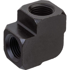 USA Sealing - Brass & Chrome Pipe Fittings; Type: 90 Elbow ; Fitting Size: 1/2 x 1/2 ; End Connections: FNPTF x FNPTF ; Material: Brass ; Pressure Rating (psi): 1000 ; Finish/Coating: Black Zinc - Exact Tool & Supply