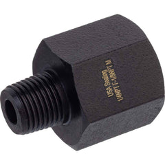 USA Sealing - Brass & Chrome Pipe Fittings; Type: Reducing Adapter ; Fitting Size: 3/8 x 1/8 ; End Connections: FNPTF x MNPTF ; Material: Brass ; Pressure Rating (psi): 1000 ; Finish/Coating: Black Zinc - Exact Tool & Supply