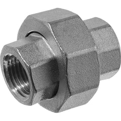 USA Sealing - Stainless Steel Pipe Fittings; Type: Union ; Fitting Size: 1/4 x 1/4 ; End Connections: FBSPT x FBSPT ; Material Grade: 304 ; Pressure Rating (psi): 150 - Exact Tool & Supply