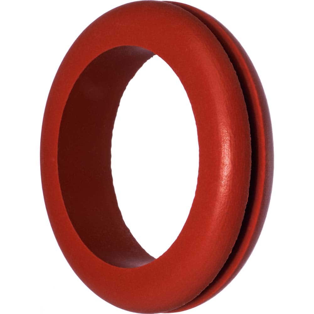 USA Sealing - Grommets; Type: High-Temperature Push-In Grommet ; Outside Diameter (Inch): 13/16 ; Overall Thickness (Decimal Inch): 5/16 ; Inside Diameter Inch: 5/16 (Inch); Material: Silicone Rubber ; Type: High-Temperature Push-In Grommet - Exact Tool & Supply