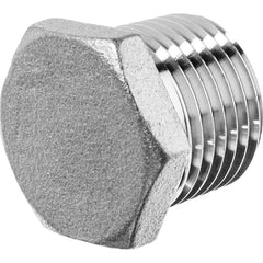 USA Sealing - Stainless Steel Pipe Fittings; Type: Hex Head Plug ; Fitting Size: 2 ; End Connections: MBSPT ; Material Grade: 304 ; Pressure Rating (psi): 150 - Exact Tool & Supply