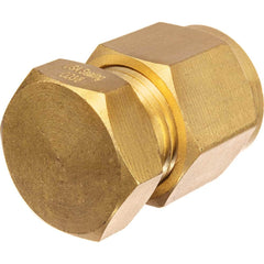 USA Sealing - Metal Compression Tube Fittings; Type: Plug ; End Connections: Tube OD x Tube OD ; Tube Outside Diameter (mm): 4 ; Thread Size: None ; Material: Brass ; Compression Style: Double Ferrule - Exact Tool & Supply