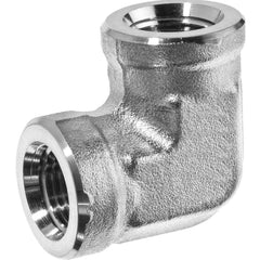USA Sealing - Stainless Steel Pipe Fittings; Type: Elbow ; Fitting Size: 1/8 x 1/8 ; End Connections: FNPT x FNPT ; Material Grade: 304 ; Pressure Rating (psi): 6100 - Exact Tool & Supply