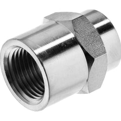 USA Sealing - Stainless Steel Pipe Fittings; Type: Reducing Hex Coupling ; Fitting Size: 1/2 x 3/8 ; End Connections: FNPT x FNPT ; Material Grade: 304 ; Pressure Rating (psi): 4600 - Exact Tool & Supply
