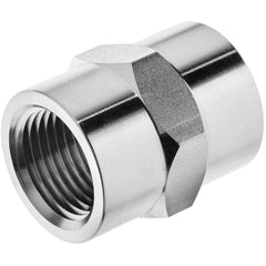 USA Sealing - Stainless Steel Pipe Fittings; Type: Hex Coupling ; Fitting Size: 1/2 x 1/2 ; End Connections: FNPT x FNPT ; Material Grade: 304 ; Pressure Rating (psi): 4600 - Exact Tool & Supply
