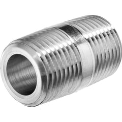 USA Sealing - Stainless Steel Pipe Fittings; Type: Close Nipple ; Fitting Size: 1/4 x 1/4 ; End Connections: MNPT x MNPT ; Material Grade: 304 ; Pressure Rating (psi): 7500 - Exact Tool & Supply