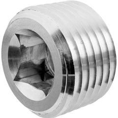 USA Sealing - Aluminum Pipe Fittings; Type: Square Socket Plug ; Fitting Size: 1-1/4 ; End Connections: MNPT ; Material Grade: Class 150 ; Pressure Rating (psi): 150 - Exact Tool & Supply