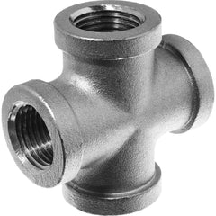 USA Sealing - Aluminum Pipe Fittings; Type: Cross ; Fitting Size: 3/4 x 3/4 x 3/4 x 3/4 ; End Connections: FNPT x FNPT x FNPT x FNPT ; Material Grade: Class 150 ; Pressure Rating (psi): 150 - Exact Tool & Supply