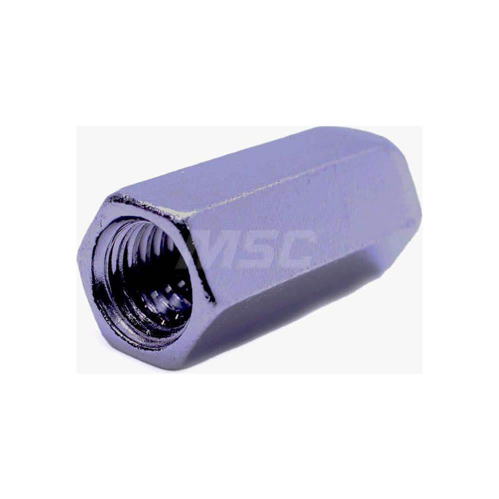 Coupling Nuts; Material: Stainless Steel; Thread Size: #6-32; Thread Size: #6-32; Finish: NL-19 ™; Width Across Flats: .3125; Material: Stainless Steel; Overall Length: 0.50; Thread Direction: Right Hand; Material Grade: 18-8; Thread Fit Class: 2B; Thread