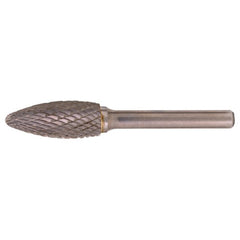 SH-5 Double Cut Solid Carbide Bur-Flame Shape - Exact Tool & Supply