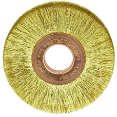 2″ × 1/2″-0.005″ Wire Size - Brass Non-Sparking Wire Wheel - Exact Tool & Supply