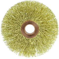 3″ × 1/2″-0.014″ Wire Size - Brass Non-Sparking Wire Wheel - Exact Tool & Supply