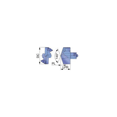 Replaceable Drill Tip:  DMP220 AH9130,  140 &deg N/A TiAlN Finish,  No