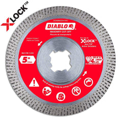 Freud - Wet & Dry-Cut Saw Blades; Blade Diameter (Inch): 5 ; Blade Material: Diamond-Tipped ; Arbor Style: X-LOCK ; Arbor Hole Diameter (Inch): 7/8 ; Arbor Hole Diameter (Decimal Inch): 7/8 ; Application: Cutting Masonry - Exact Tool & Supply