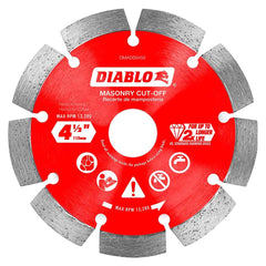 Freud - Wet & Dry-Cut Saw Blades; Blade Diameter (Inch): 4-1/2 ; Blade Material: Diamond-Tipped ; Arbor Style: Standard Round ; Arbor Hole Diameter (Inch): 0.7874; 5/8; 7/8 ; Arbor Hole Diameter (Decimal Inch): 0.7874; 5/8; 7/8 ; Application: Cutting Mas - Exact Tool & Supply