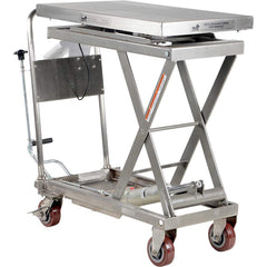 Vestil - Lifting Tables; Type: Scissor Cart ; Lift Style: Scissor ; Style: Foot Pump ; Load Capacity (Lb.): 500.000 ; Minimum Height (Inch): 14 ; Lift Height (Inch): 38 - Exact Tool & Supply