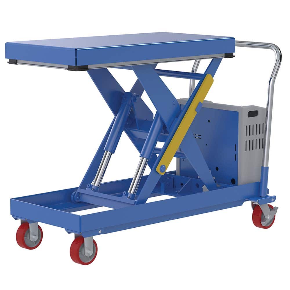Vestil - Lifting Tables; Type: Elevating Cart ; Lift Style: Scissor ; Style: Portable Battery-Operated ; Load Capacity (Lb.): 2000.000 ; Minimum Height (Inch): 15 ; Lift Height (Inch): 39 - Exact Tool & Supply