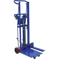 Vestil - Manually Operated Lifts; Type: Lift Cart ; Load Capacity (Lb.): 750.000 ; Lift Height (Inch): 52 ; Maximum Working Height: 52 (Feet); Fork Width (Inch): 24 ; Width (Inch): 20 - Exact Tool & Supply