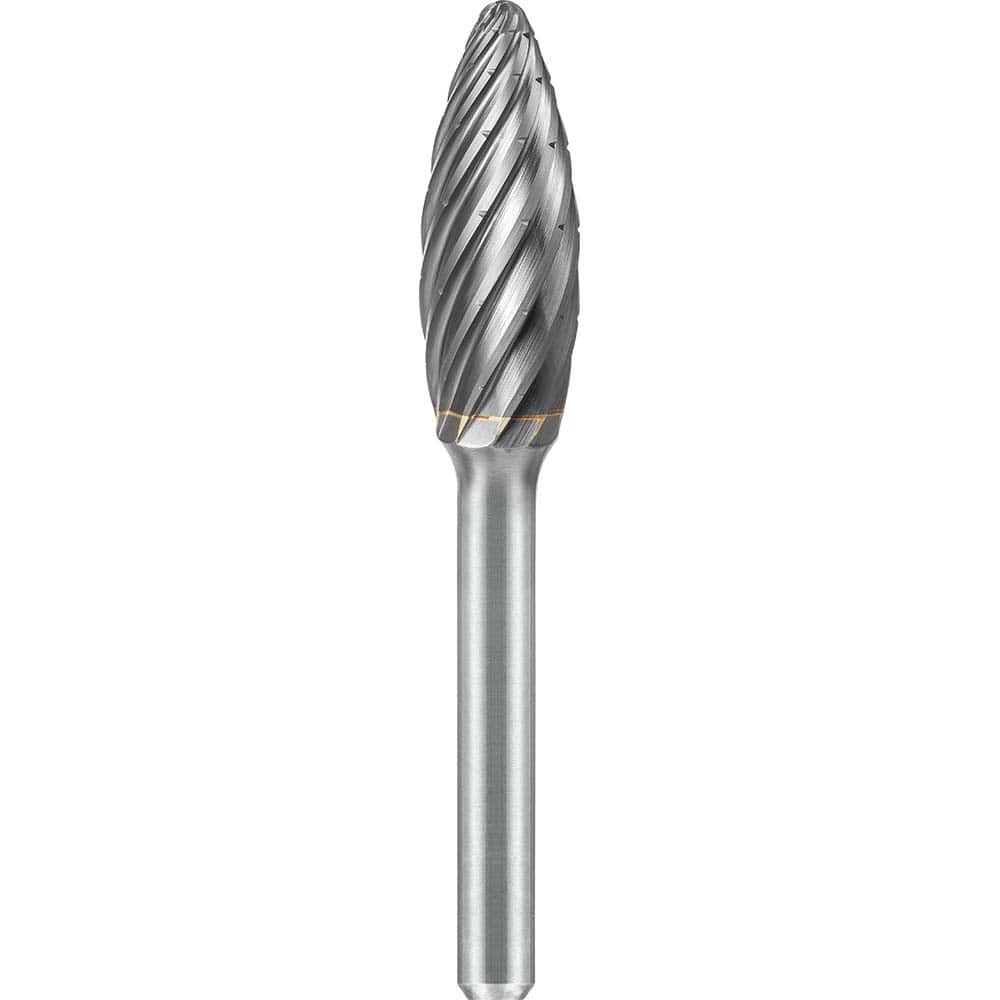 SGS Pro - SH-2, 5/16" Cut Diam, 1/4" Shank Length, NG6, Tungsten Carbide Flame Burr - Exact Tool & Supply