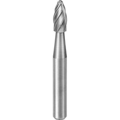 SGS Pro - SH-1, 1/4" Cut Diam, 1/4" Shank Length, NG6, Tungsten Carbide Flame Burr - Exact Tool & Supply