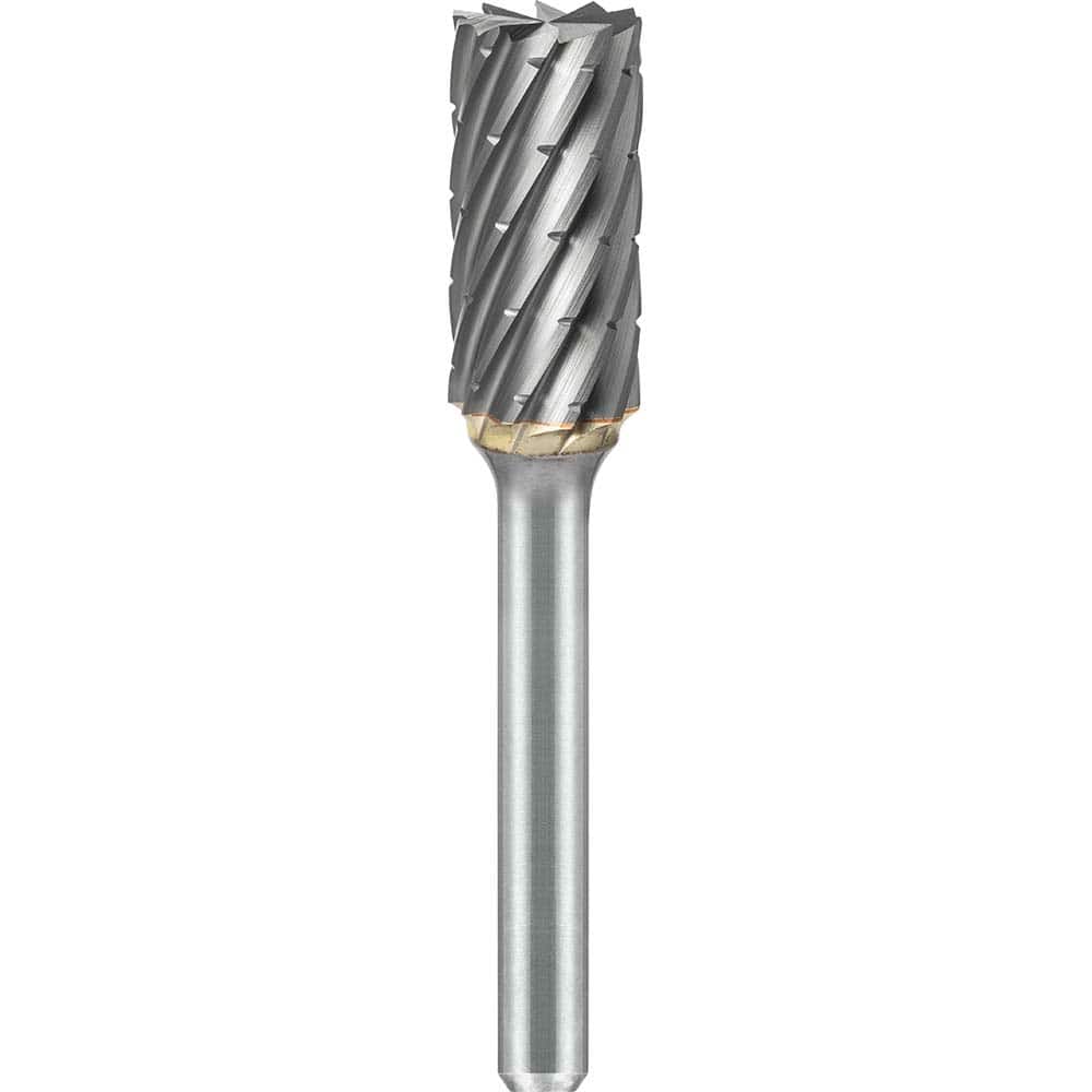 SGS Pro - SB-6, 5/8" Cut Diam, 1/4" Shank Length, NG6, Tungsten Carbide Cylinder Burr with End Cut - Exact Tool & Supply