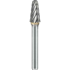 SGS Pro - SL-2, 5/16" Cut Diam, 1/4" Shank Length, NG6, Tungsten Carbide Taper Burr with Radius End - Exact Tool & Supply