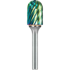 SGS Pro - SC-6, 5/8" Cut Diam, 1/4" Shank Length, NG6, Tungsten Carbide Cylinder Burr with Radius - Exact Tool & Supply