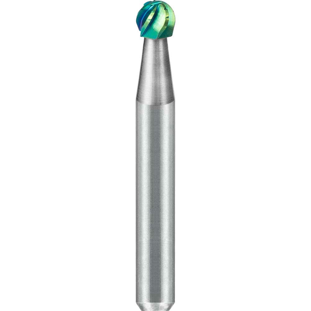 SGS Pro - SD-1, 1/4" Cut Diam, 1/4" Shank Length, NG6, Tungsten Carbide Ball Burr - Exact Tool & Supply