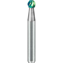 SGS Pro - SD-1, 1/4" Cut Diam, 1/4" Shank Length, NG6, Tungsten Carbide Ball Burr - Exact Tool & Supply