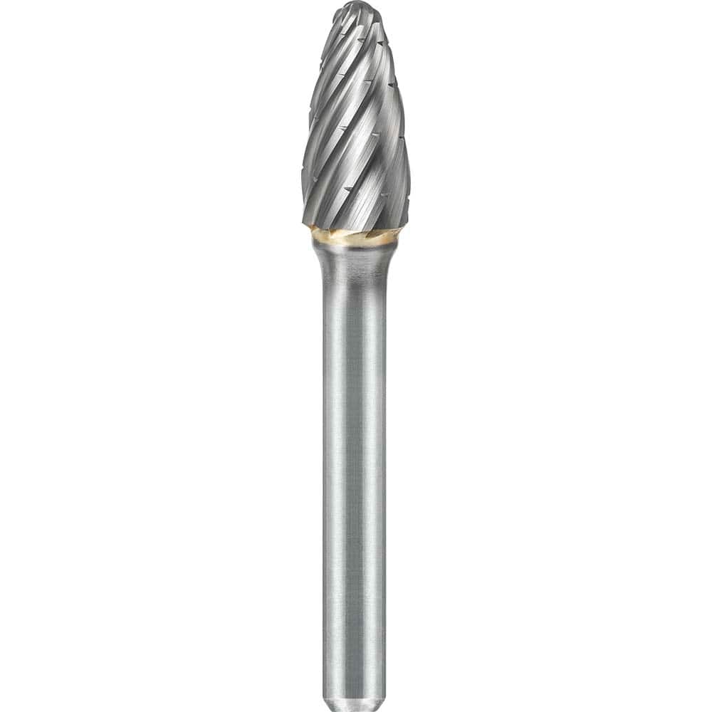 SGS Pro - SF-3, 3/8" Cut Diam, 1/4" Shank Length, NG6, Tungsten Carbide Tree Burr with Radius End - Exact Tool & Supply