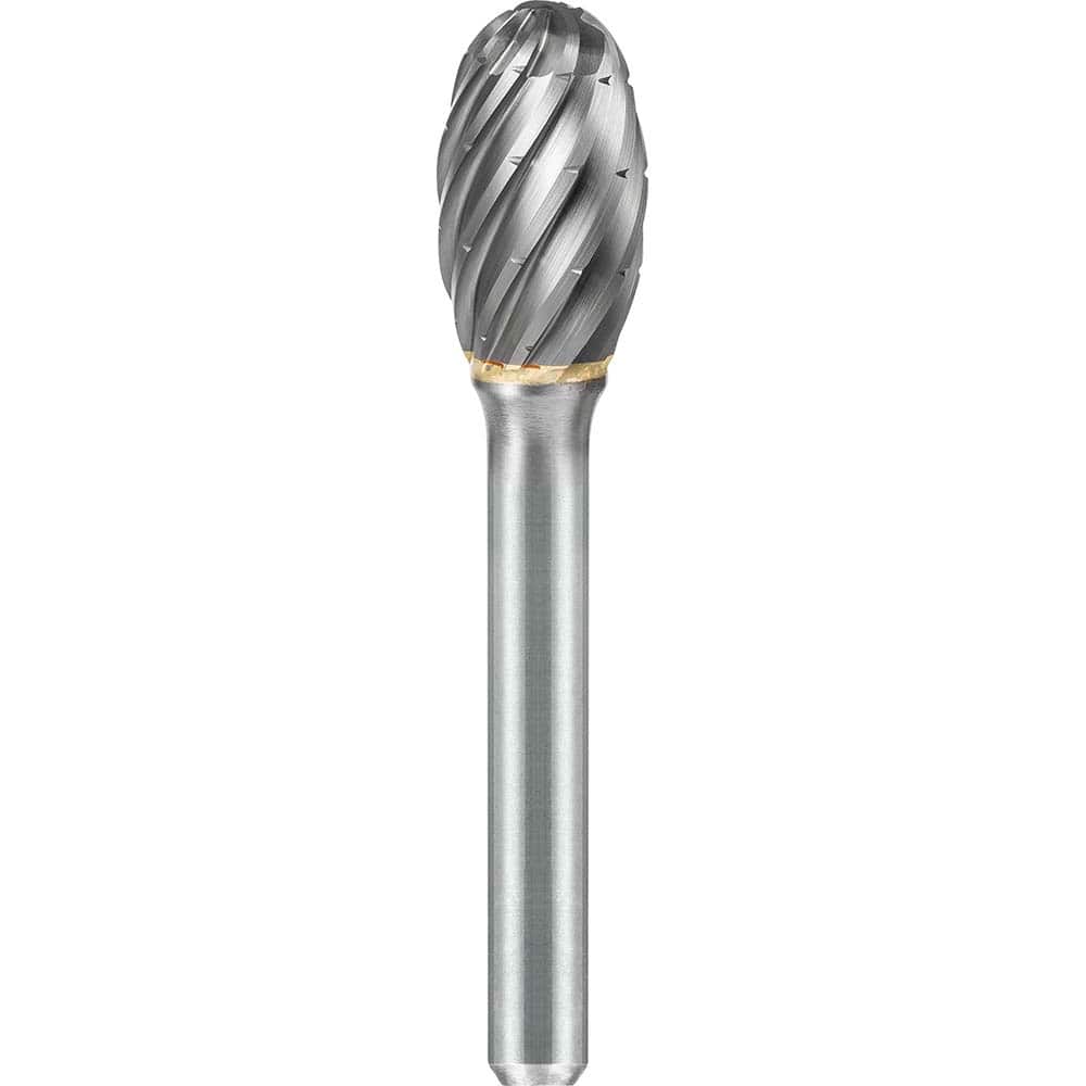 SGS Pro - SE-5, 1/2" Cut Diam, 1/4" Shank Length, NG6, Tungsten Carbide Oval Burr - Exact Tool & Supply