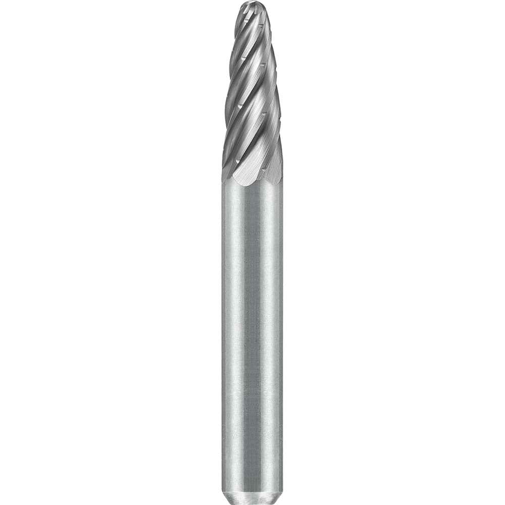 SGS Pro - SF-1, 1/4" Cut Diam, 1/4" Shank Length, NG6, Tungsten Carbide Tree Burr with Radius End - Exact Tool & Supply