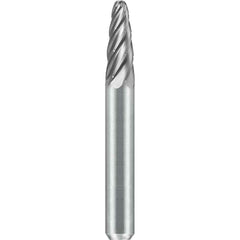 SGS Pro - SF-1, 1/4" Cut Diam, 1/4" Shank Length, NG6, Tungsten Carbide Tree Burr with Radius End - Exact Tool & Supply