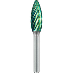 SGS Pro - SH-2, 5/16" Cut Diam, 1/4" Shank Length, NG6, Tungsten Carbide Flame Burr - Exact Tool & Supply