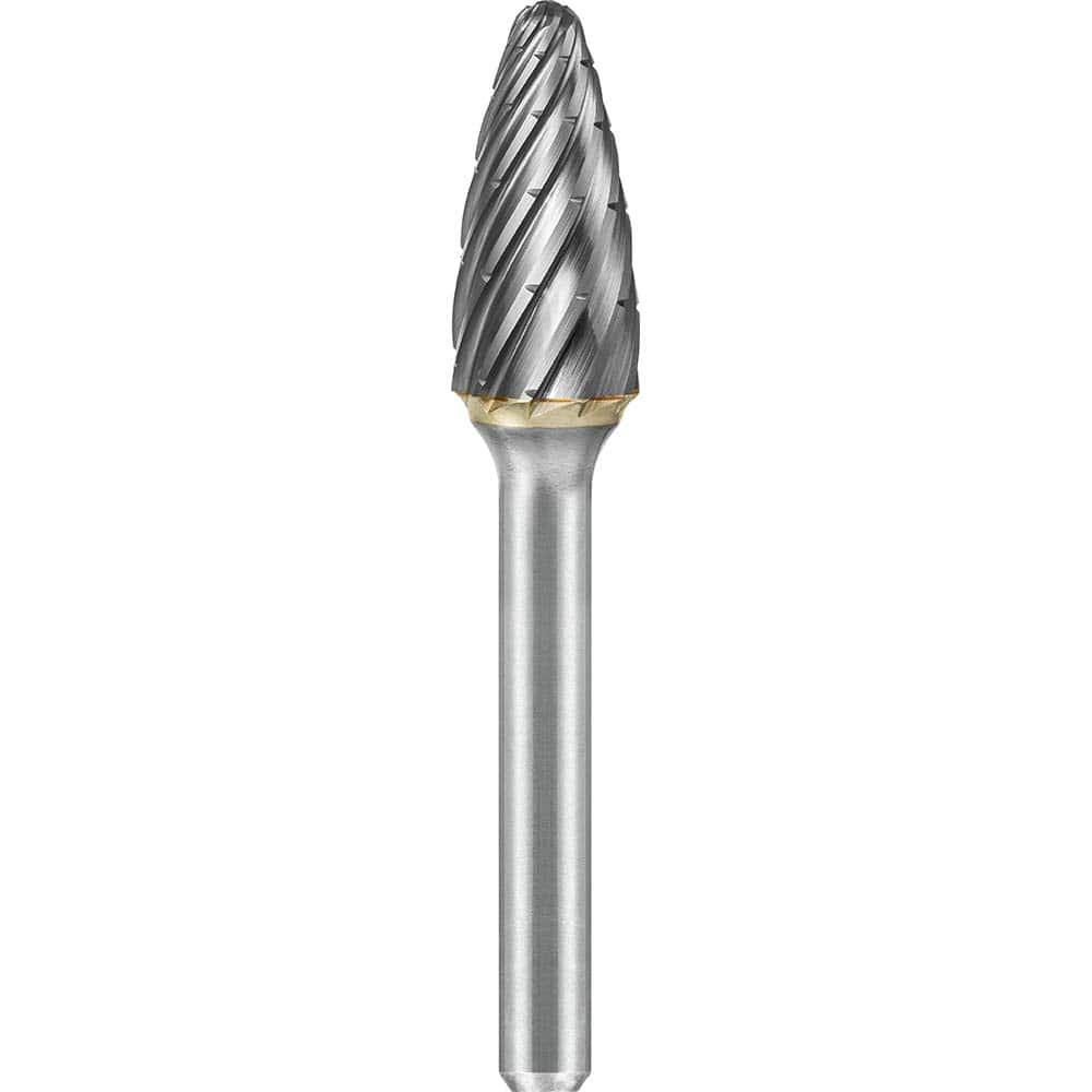 SGS Pro - SF-6, 5/8" Cut Diam, 1/4" Shank Length, NG6, Tungsten Carbide Tree Burr with Radius End - Exact Tool & Supply