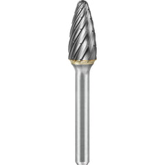 SGS Pro - SF-5, 1/2" Cut Diam, 1/4" Shank Length, NG6, Tungsten Carbide Tree Burr with Radius End - Exact Tool & Supply
