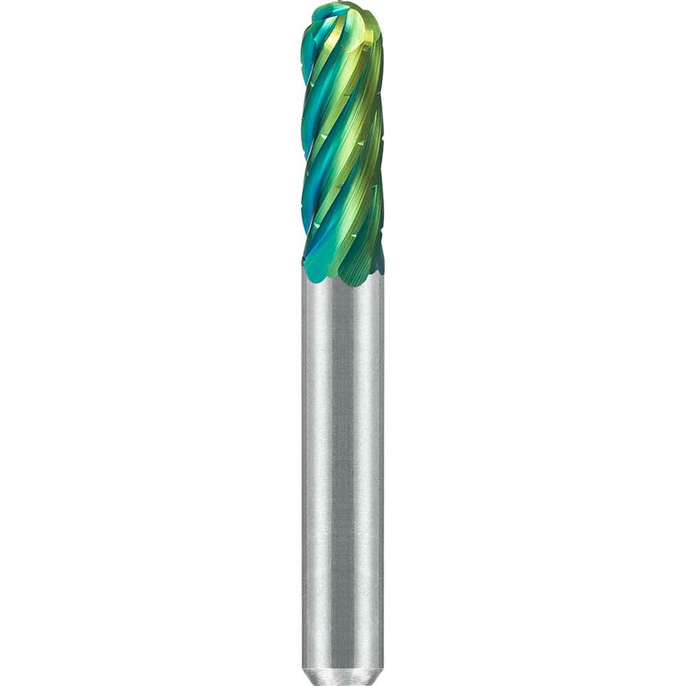SGS Pro - SC-1, 1/4" Cut Diam, 1/4" Shank Length, NG6, Tungsten Carbide Cylinder Burr with Radius - Exact Tool & Supply