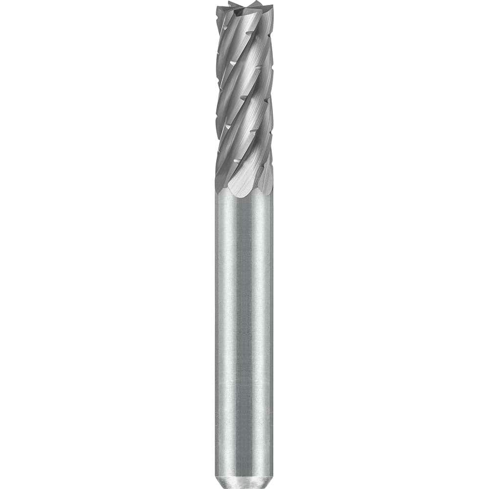 SGS Pro - SB-1, 1/4" Cut Diam, 1/4" Shank Length, NG6, Tungsten Carbide Cylinder Burr with End Cut - Exact Tool & Supply