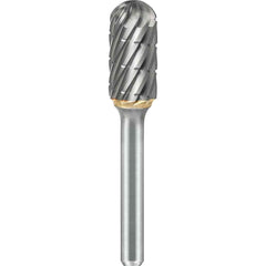 SGS Pro - SC-5, 1/2" Cut Diam, 1/4" Shank Length, NG6, Tungsten Carbide Cylinder Burr with Radius End - Exact Tool & Supply