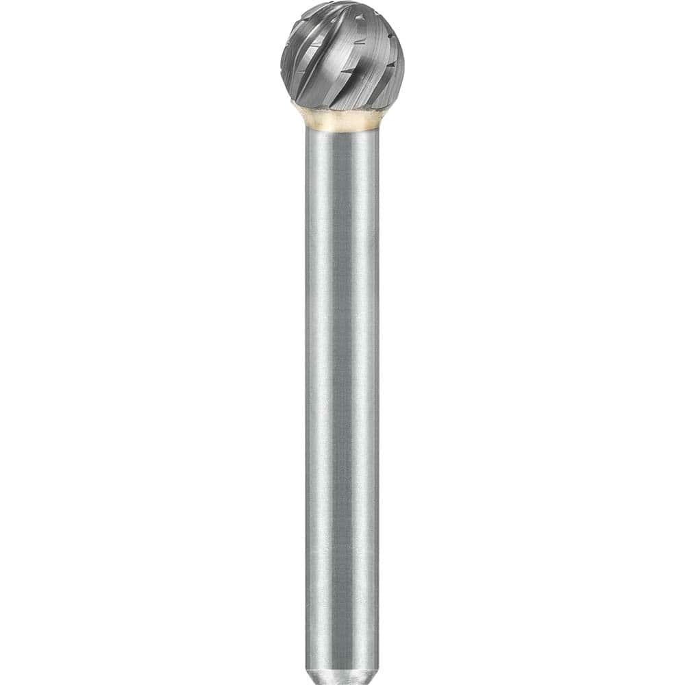 SGS Pro - SD-3, 3/8" Cut Diam, 1/4" Shank Length, NG6, Tungsten Carbide Ball Burr - Exact Tool & Supply