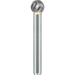 SGS Pro - SD-3, 3/8" Cut Diam, 1/4" Shank Length, NG6, Tungsten Carbide Ball Burr - Exact Tool & Supply