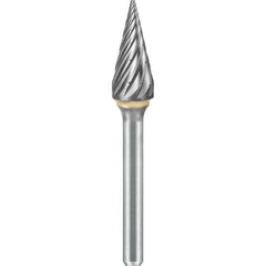 SGS Pro - SM-4, 3/8" Cut Diam, 1/4" Shank Length, NG6, Tungsten Carbide Pointed Cone Burr - Exact Tool & Supply