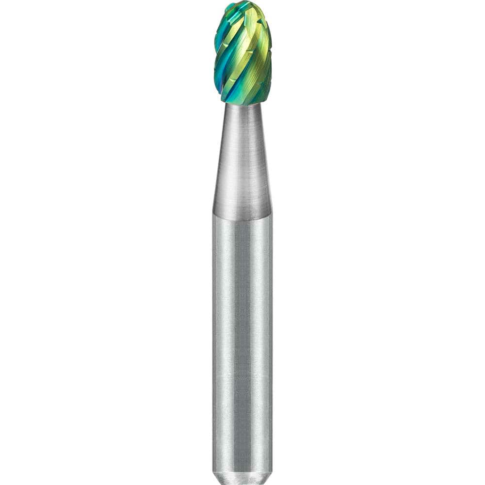 SGS Pro - SE-1, 1/4" Cut Diam, 1/4" Shank Length, NG6, Tungsten Carbide Oval Burr - Exact Tool & Supply